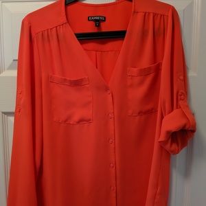 Coral dress shirt